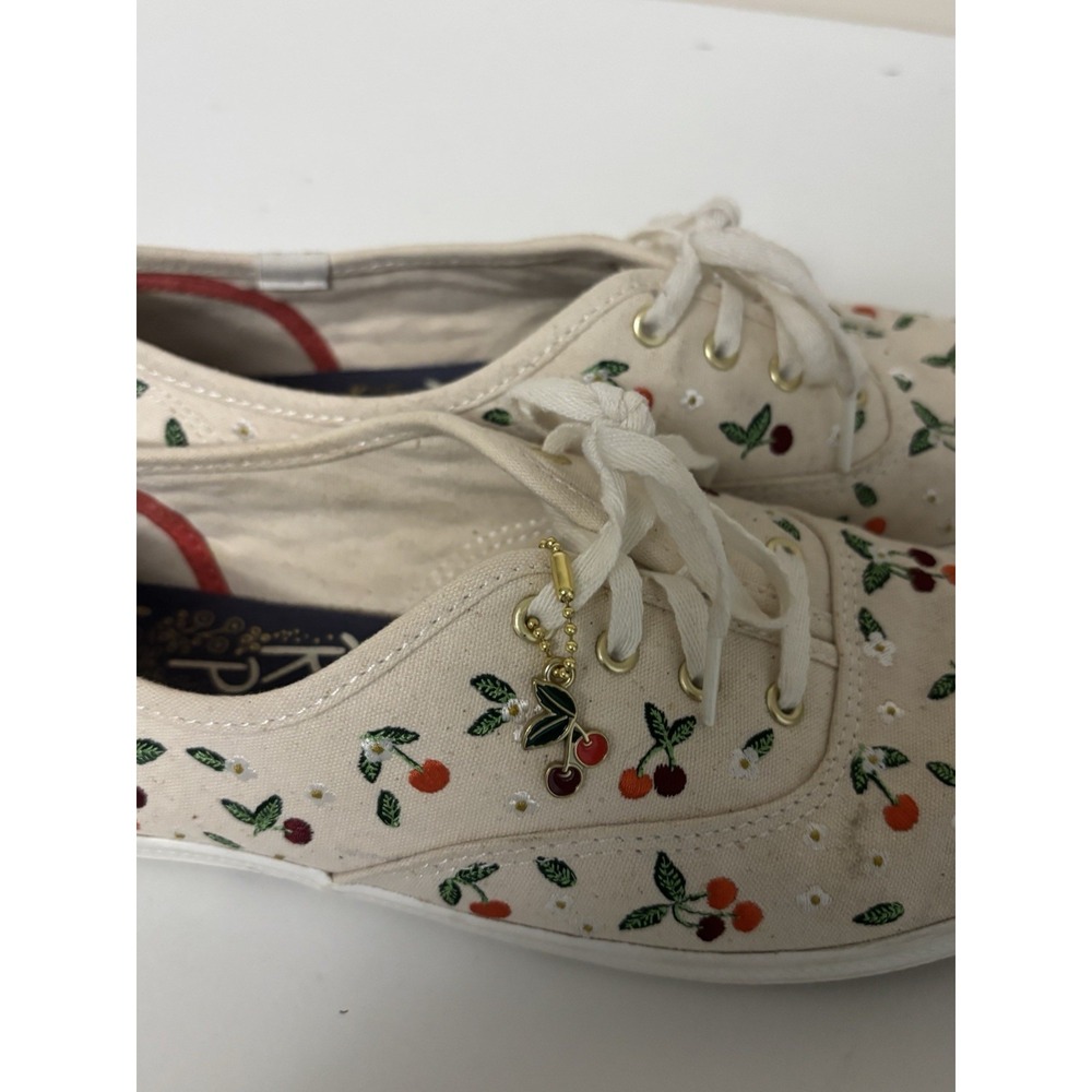 Keds x Rifle Paper Co Champion Lively Cherries Canvas Sneakers Womens 7.5 - Picture 5 of 9